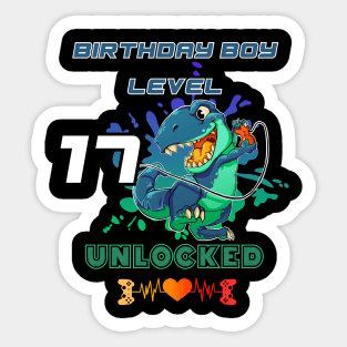 Birthday Boy Level 17 Unlocked Sticker